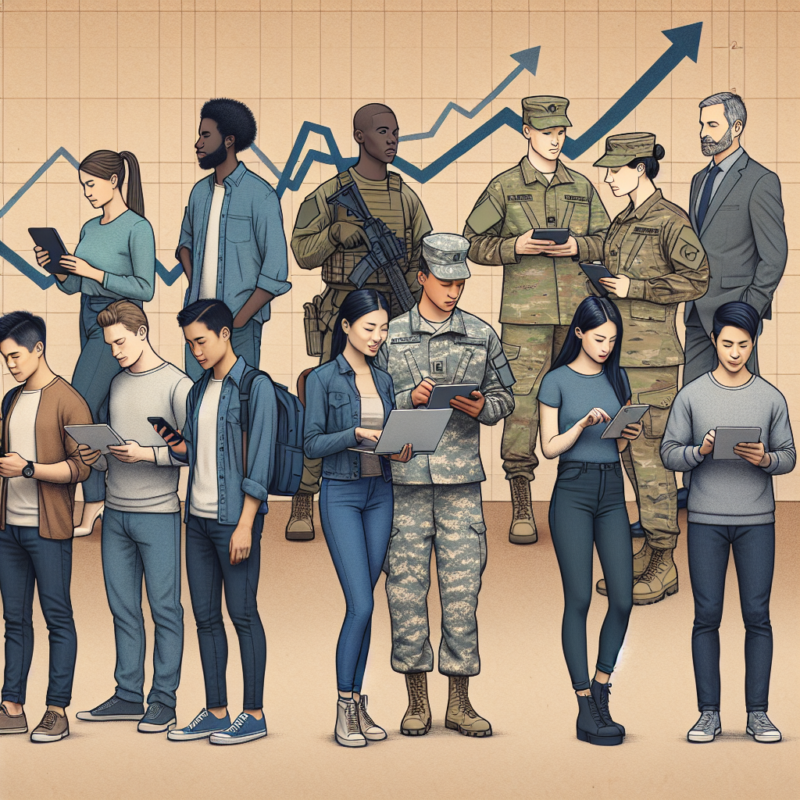 Illustration of Why Gen Z Chooses the Military Amid Economic Crisis for Future Stability
